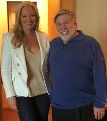Baroness Michelle Mone OBE and Steve Wozniak